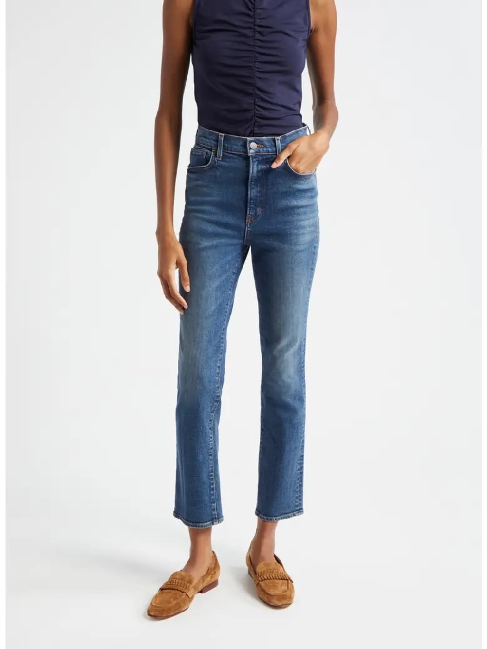 Veronica Beard Jean Ryleigh Ankle High Rise Slim Jeans